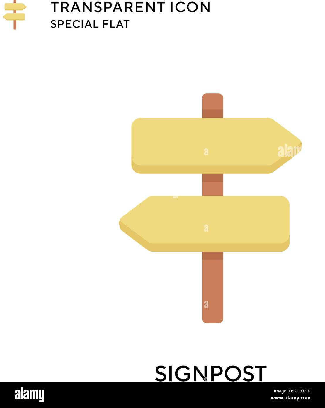 Signpost vector icon. Flat style illustration. EPS 10 vector Stock ...