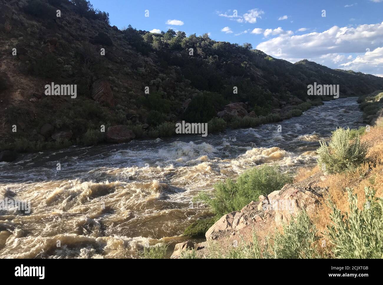 Strong run-off on the Rio Grande river is shown south of Pilar, New Mexico,  U.S., June 19, 2019. Picture taken on June 19, 2019. REUTERS/Andrew Hay  Stock Photo - Alamy
