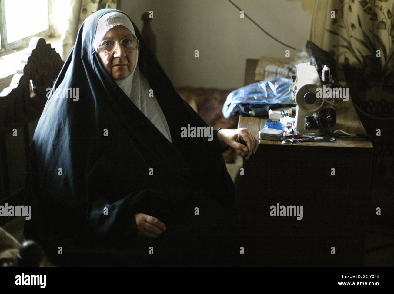 Iraqi Zahra Ibrahim 67 Who S Sons Sa D Qaisi 45 And Ibrahim 39 Emerged A Few Days Ago From 23 Year Hiding Inside Their House To Escape Execution By Saddam Hussein S Security Forces Poses