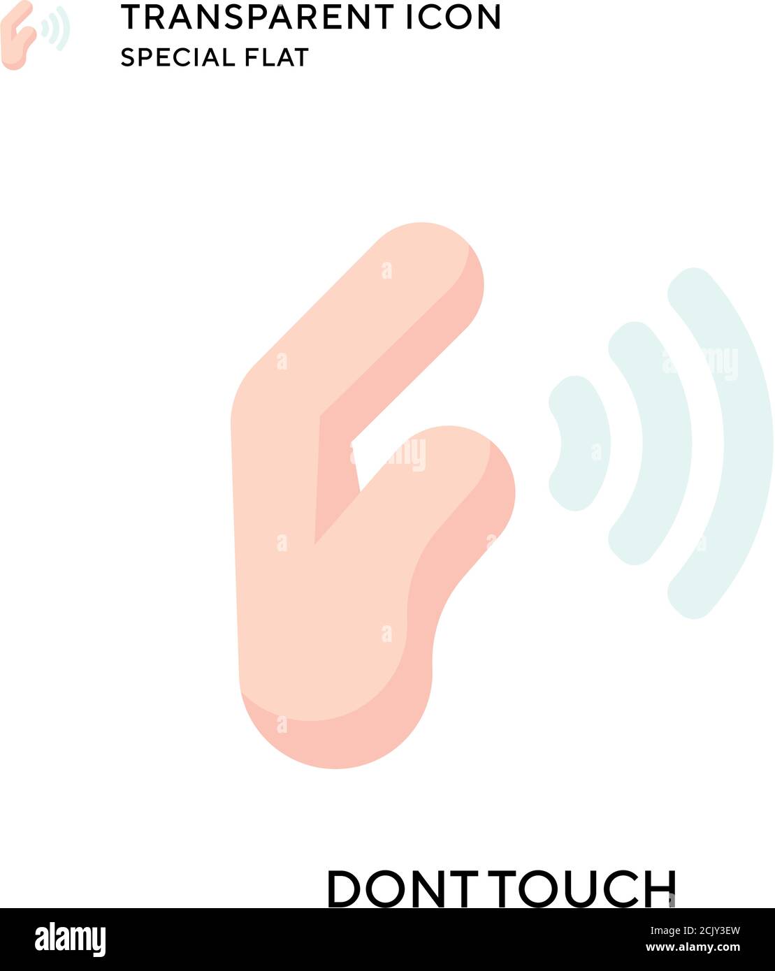 Dont touch vector icon. Flat style illustration. EPS 10 vector Stock ...