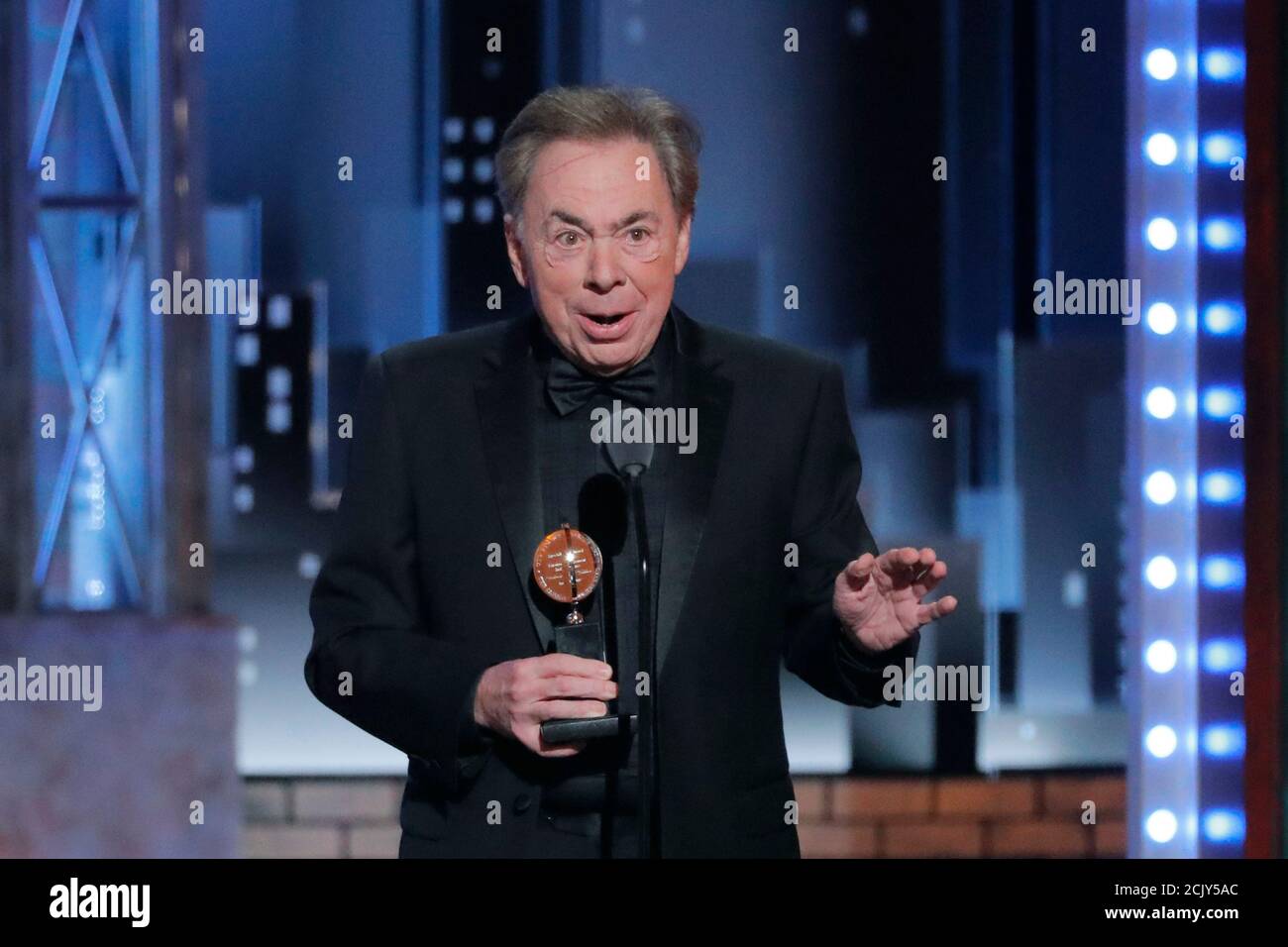 72nd Annual Tony Awards - Show - New York, U.S., 10/06/2018 - Andrew Lloyd Webber receives accepts lifetime achievement honors. REUTERS/Lucas Jackson Stock Photo