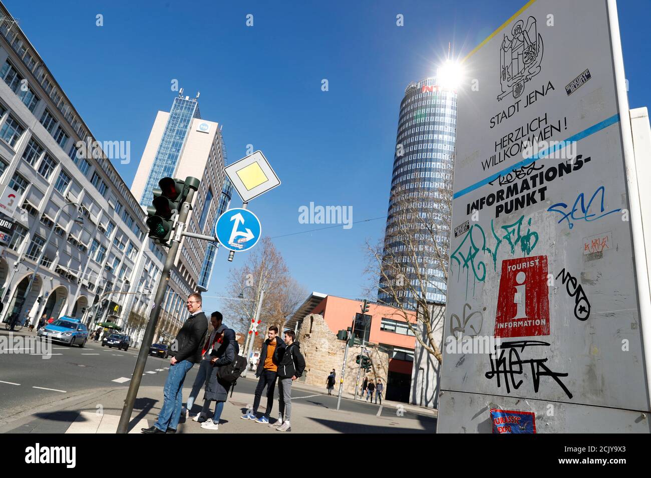 The Entrance To The Goethe Galerie Shopping Mall Next To The Headquarters Of Jenoptik Is Pictured In Jena Germany March 21 19 Picture Taken March 21 19 Reuters Fabrizio Bensch Stock Photo Alamy