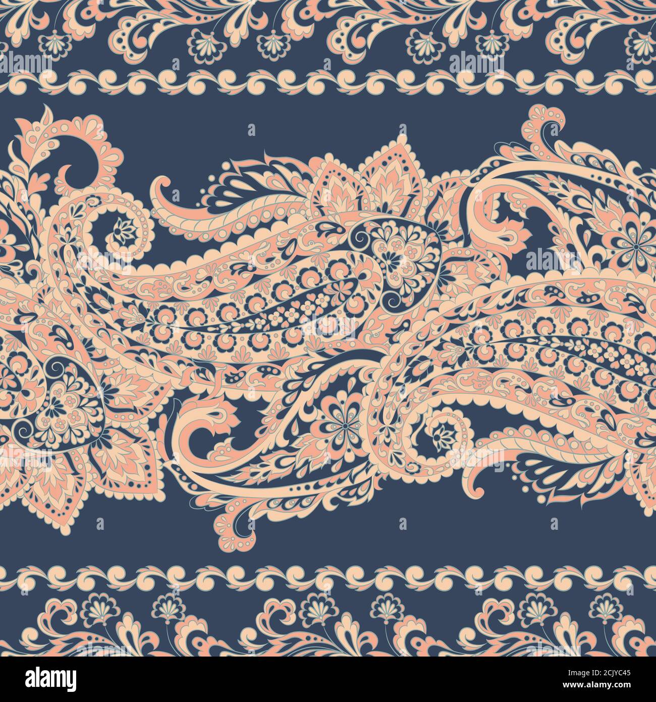 Seamless Paisley pattern. Floral vector illustration Stock Vector Image ...