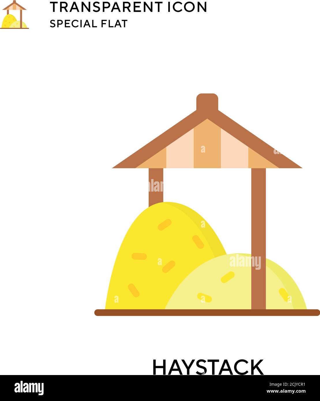 Haystack vector icon. Flat style illustration. EPS 10 vector. Stock Vector