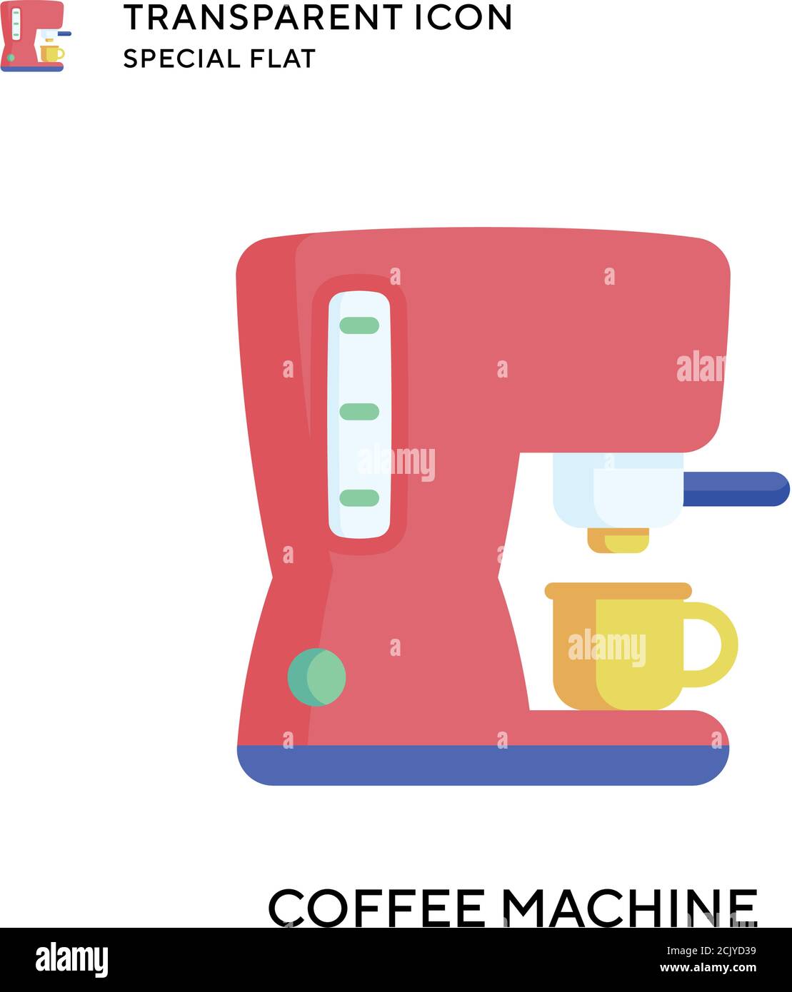 Coffee machine vector icon. Flat style illustration. EPS 10 vector ...