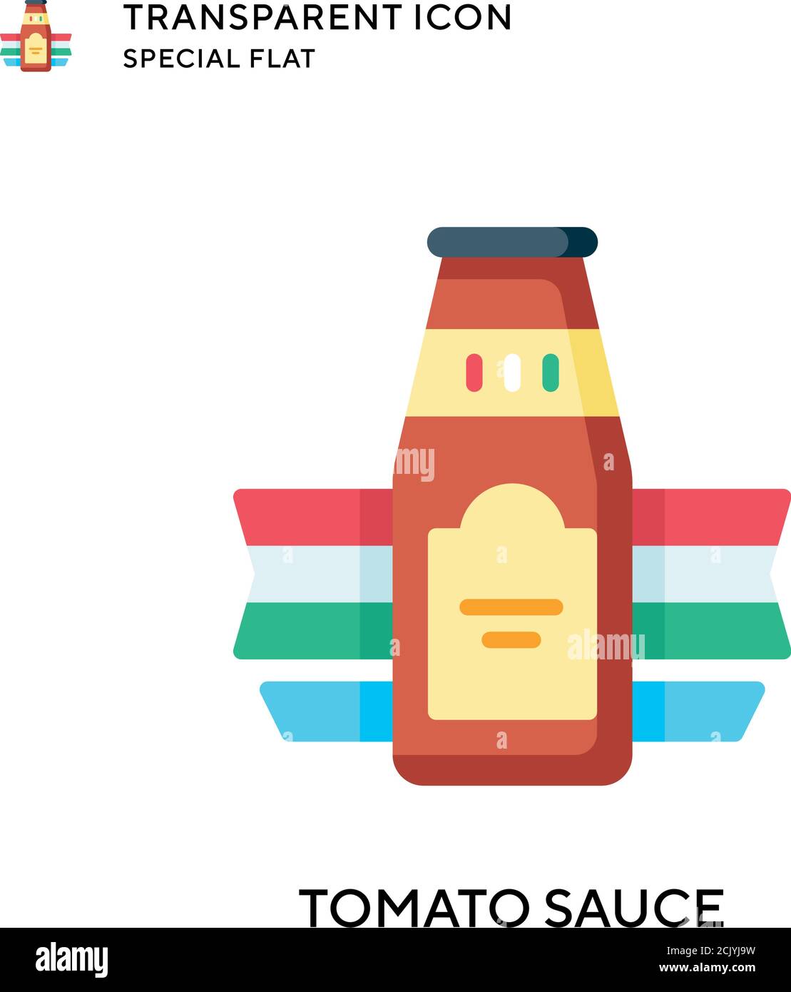 Tomato sauce vector icon. Flat style illustration. EPS 10 vector Stock ...