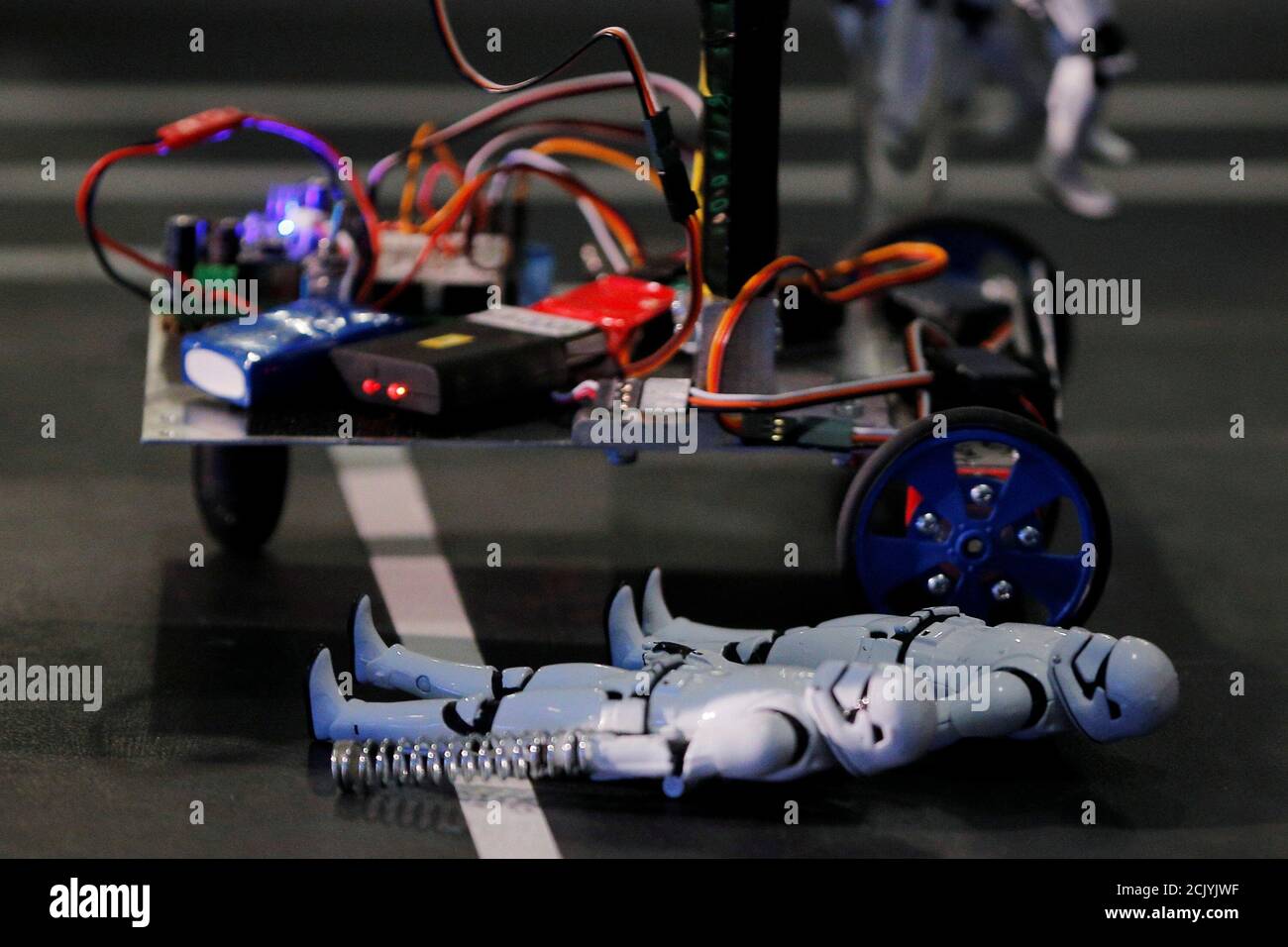 A Robot Pushes Star Wars Characters As Undergraduate Students From Mit S Department Of Mechanical Engineering Compete