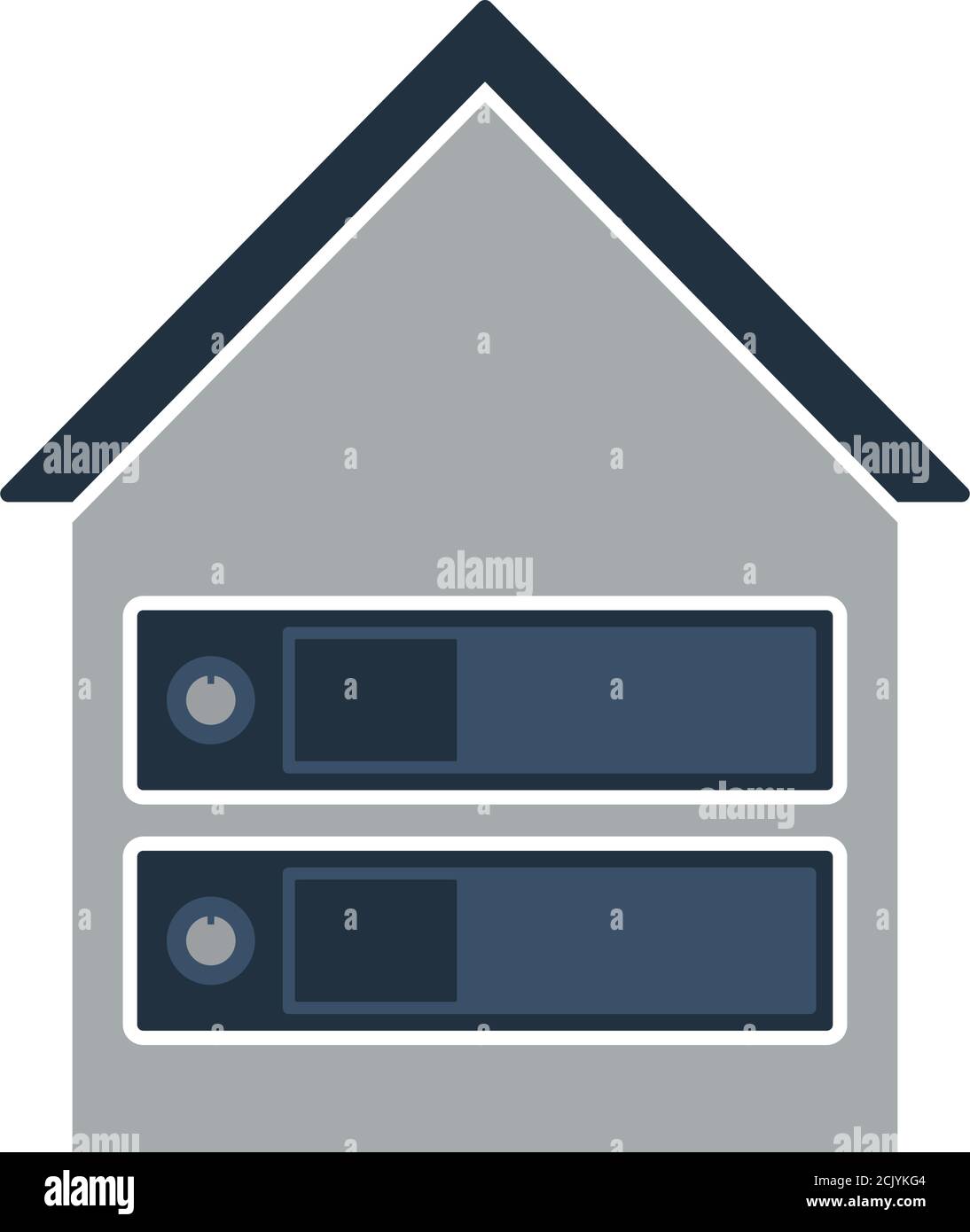 Datacenter Icon. Flat Color Design. Vector Illustration Stock Vector ...