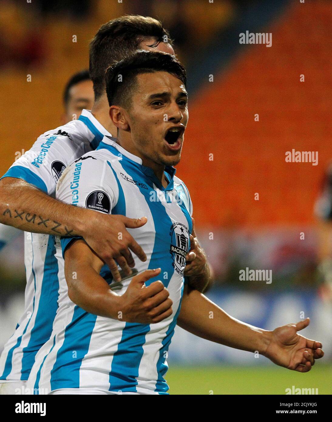 Football Soccer Colombia S Independiente Medellin V Argentina S Racing Club Copa Sudamericana Atanasio Girardot Stadium Medellin Colombia July 27 17 Racing Club S Pablo Cuadra Celebrates His Goal Reuters Fredy Builes Stock Photo Alamy