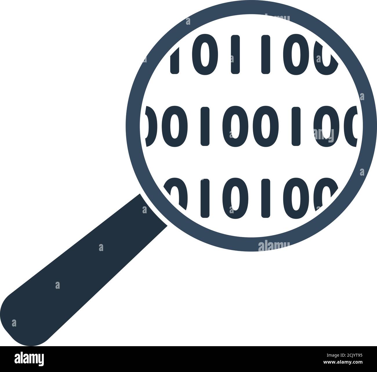 Data Analysing Icon. Flat Color Design. Vector Illustration. Stock Vector
