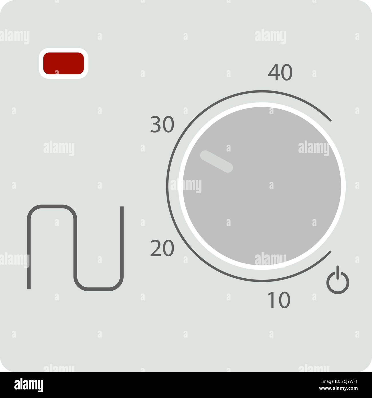 Warm Floor Wall Unit Icon. Flat Color Design. Vector Illustration. Stock Vector