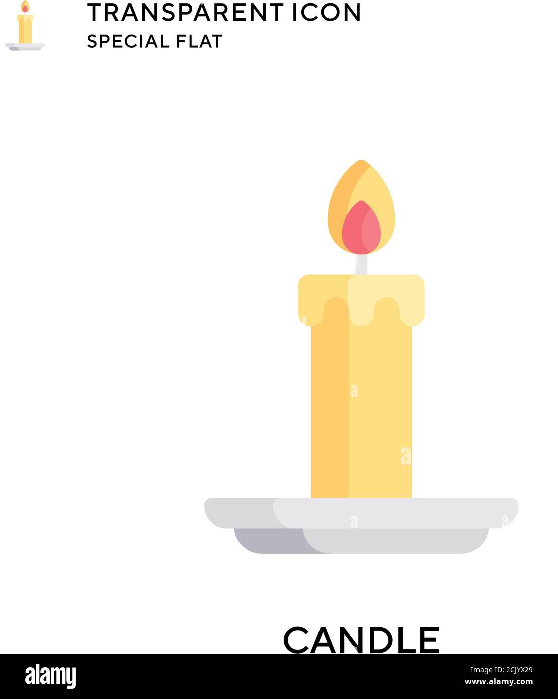 Candle vector icon. Flat style illustration. EPS 10 vector Stock Vector ...