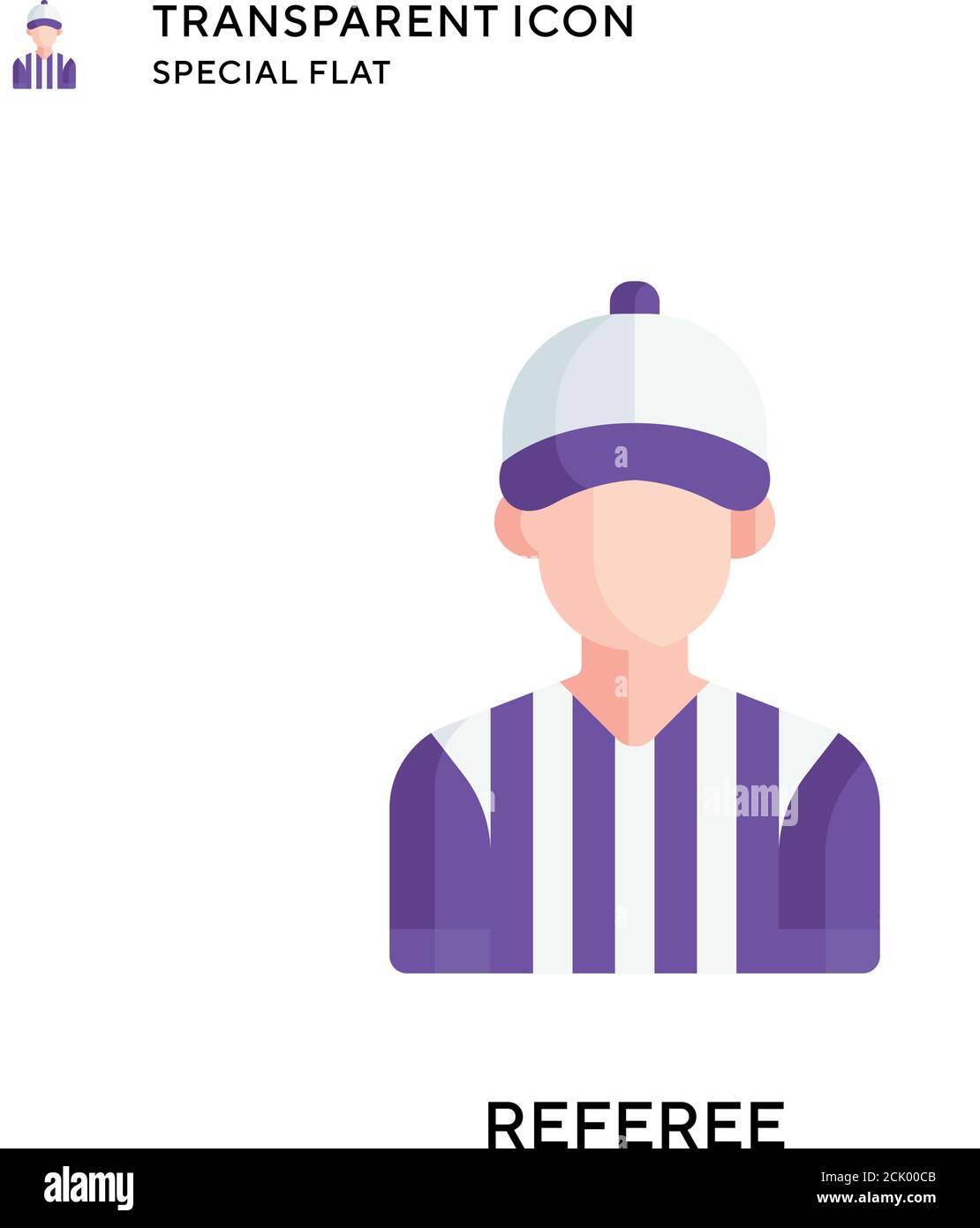 Referee vector icon. Flat style illustration. EPS 10 vector Stock ...