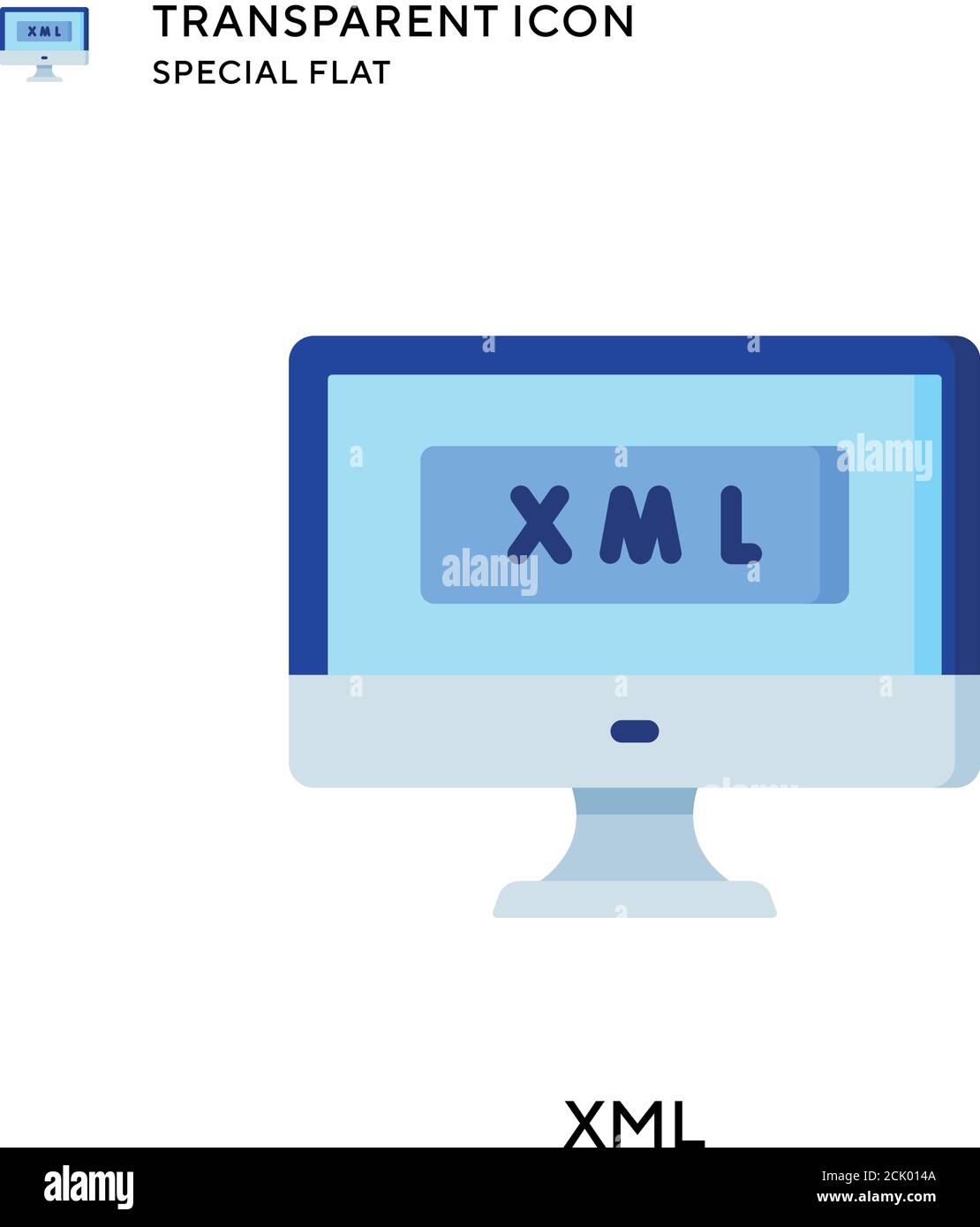 Xml vector icon. Flat style illustration. EPS 10 vector. Stock Vector