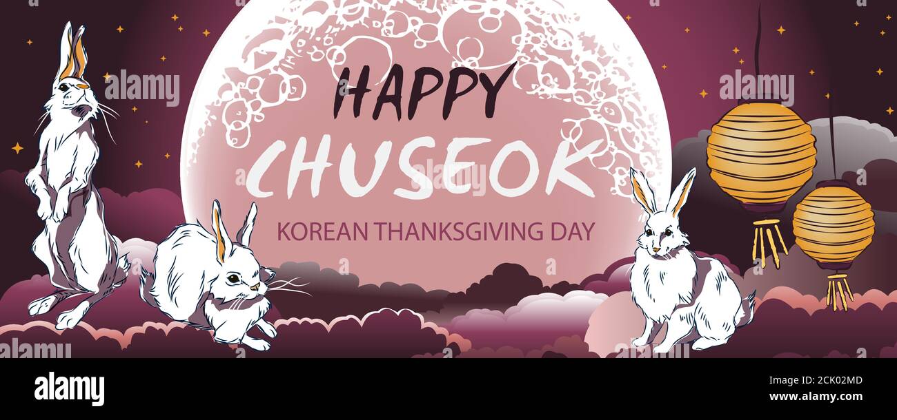 Happy Thanksgiving Day in Korea, the name of the holiday is written in