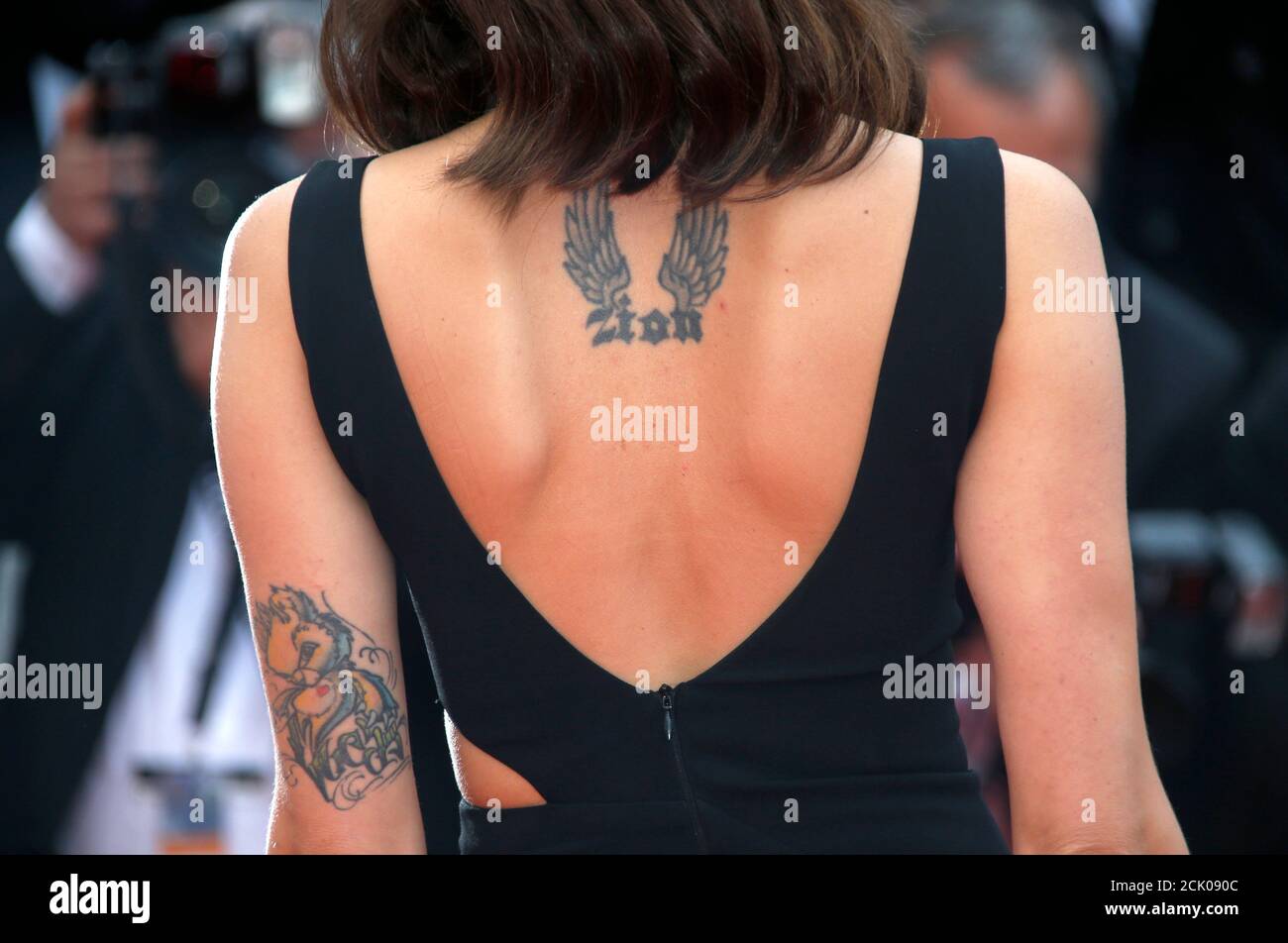 Red Carpet Back Tattoo High Resolution Stock Photography And Images Alamy
