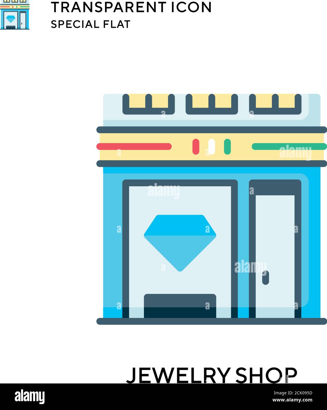 Flat design pawnshop and jewelry showcase Vector Image