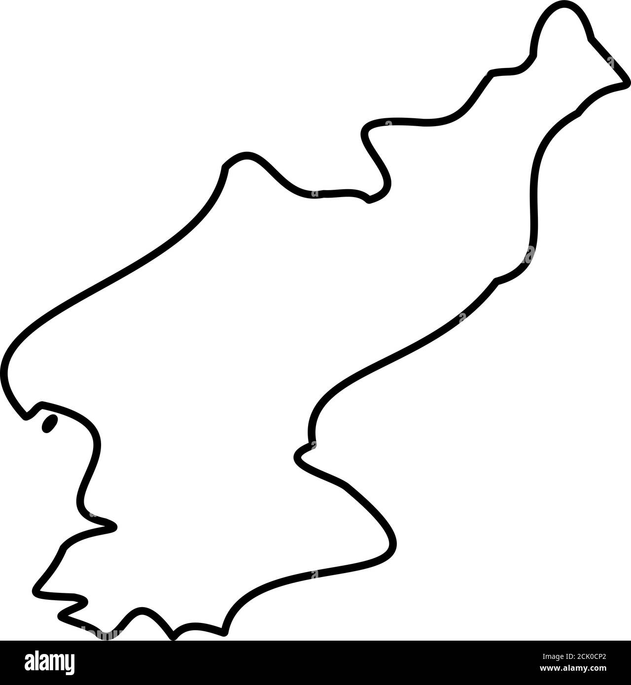 North Korea, Democratic Peoples Republic of Korea, DPRK solid black