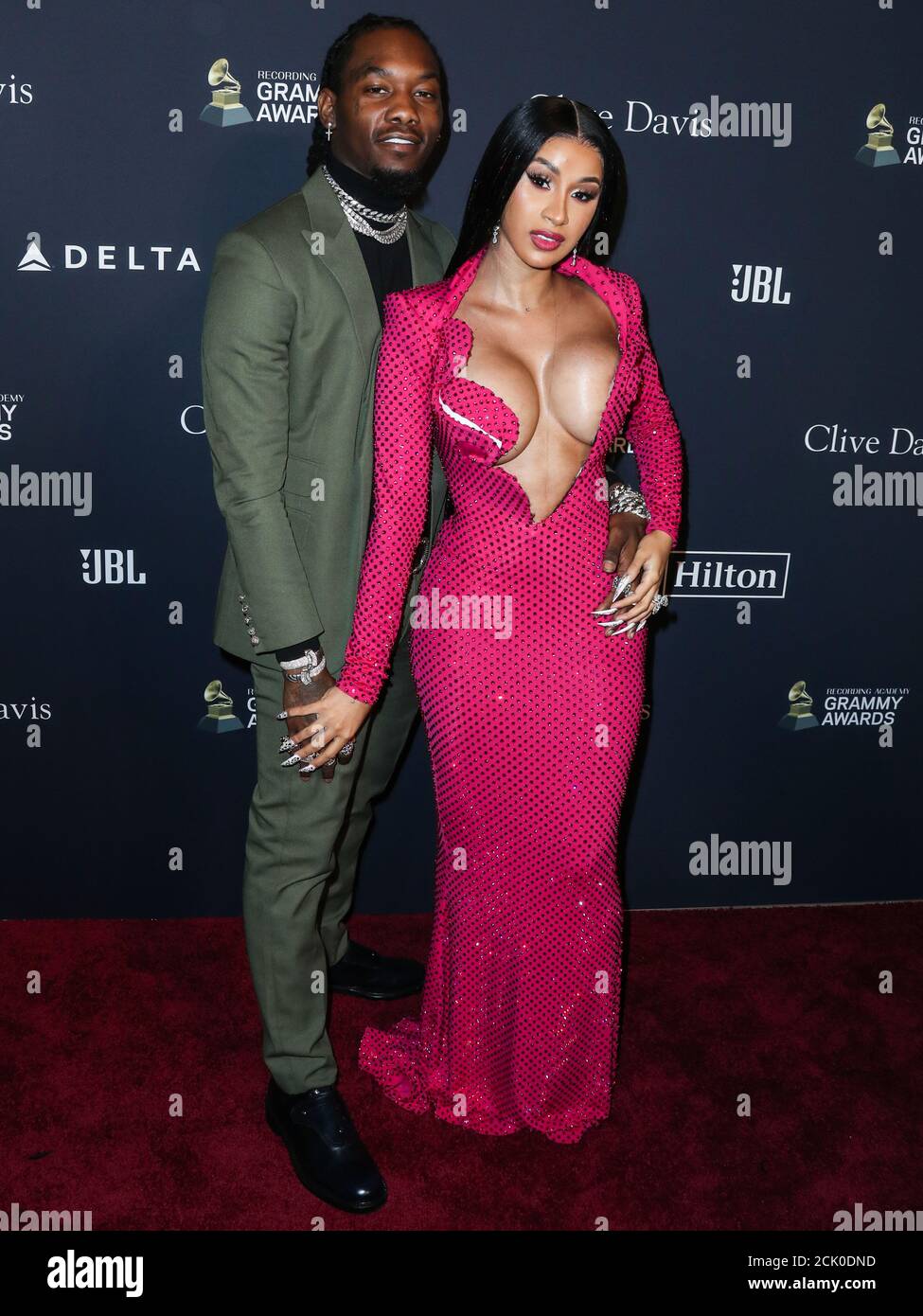 Beverly Hills, United States. 15th Sep, 2020. (FILE) Cardi B Files for Divorce from Offset After 3 Years of Marriage. BEVERLY HILLS, LOS ANGELES, CALIFORNIA, USA - JANUARY 25: Rapper Offset (Kiari Kendrell Cephus) and wife/rapper Cardi B (Belcalis Marlenis Almanzar) arrive at The Recording Academy And Clive Davis' 2020 Pre-GRAMMY Gala held at The Beverly Hilton Hotel on January 25, 2020 in Beverly Hills, Los Angeles, California, United States. (Photo by Xavier Collin/Image Press Agency) Credit: Image Press Agency/Alamy Live News Stock Photo