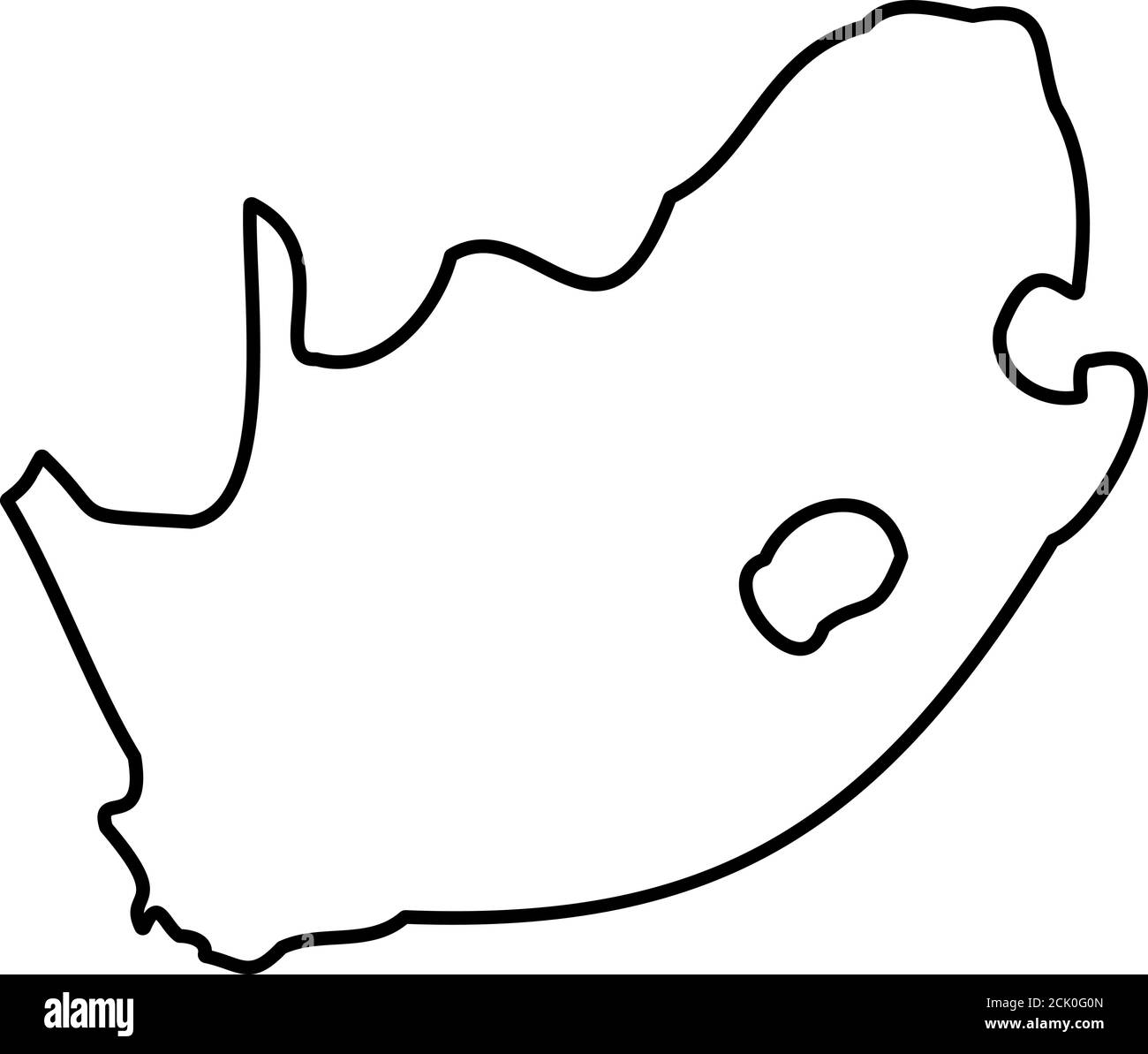 South Africa Country Outline South Africa - Solid Black Outline Border Map Of Country Area. Simple Flat  Vector Illustration Stock Vector Image & Art - Alamy