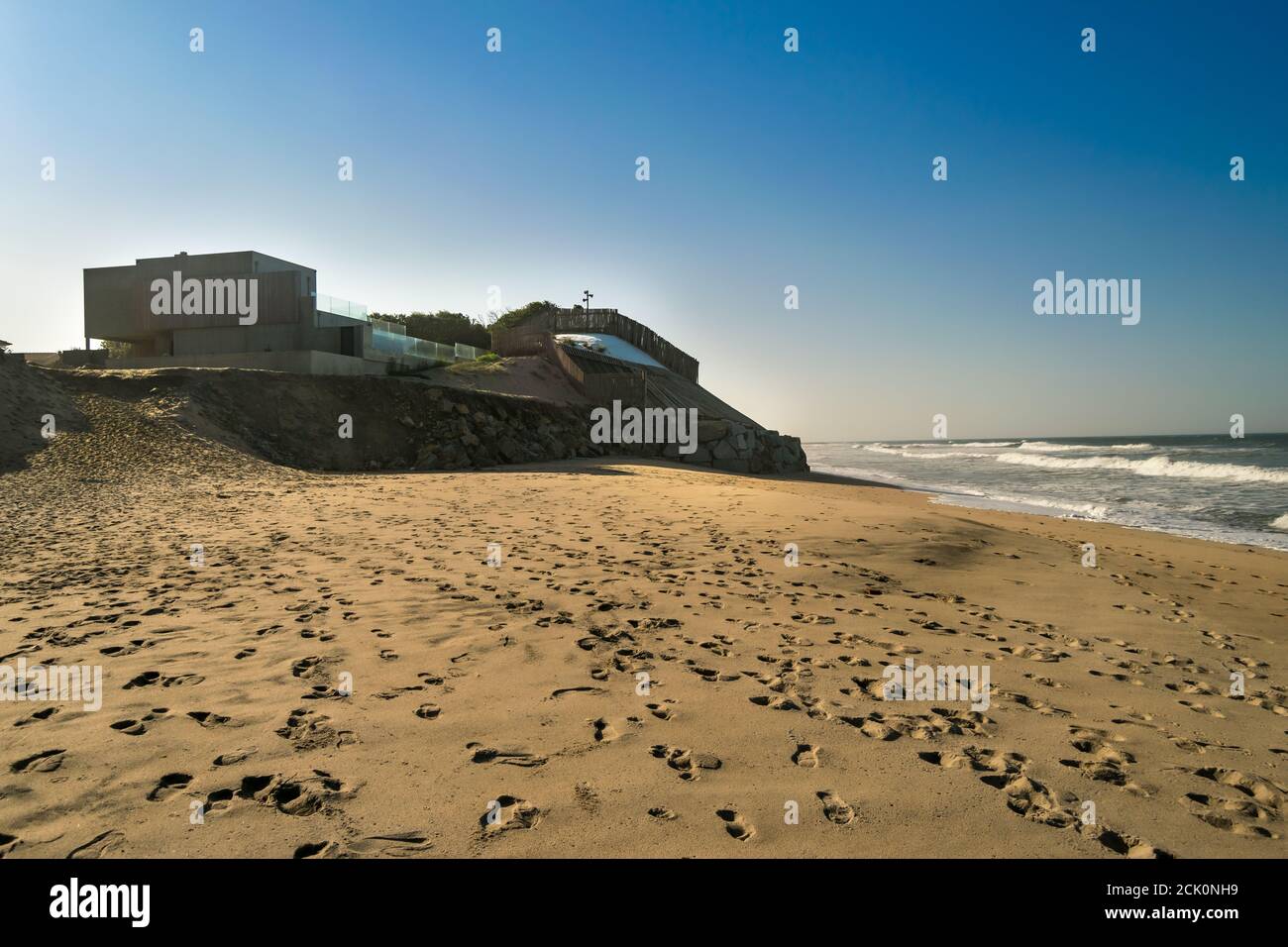 House in dream location near to the Atlantic sea in Ofir, Portugal Stock Photo