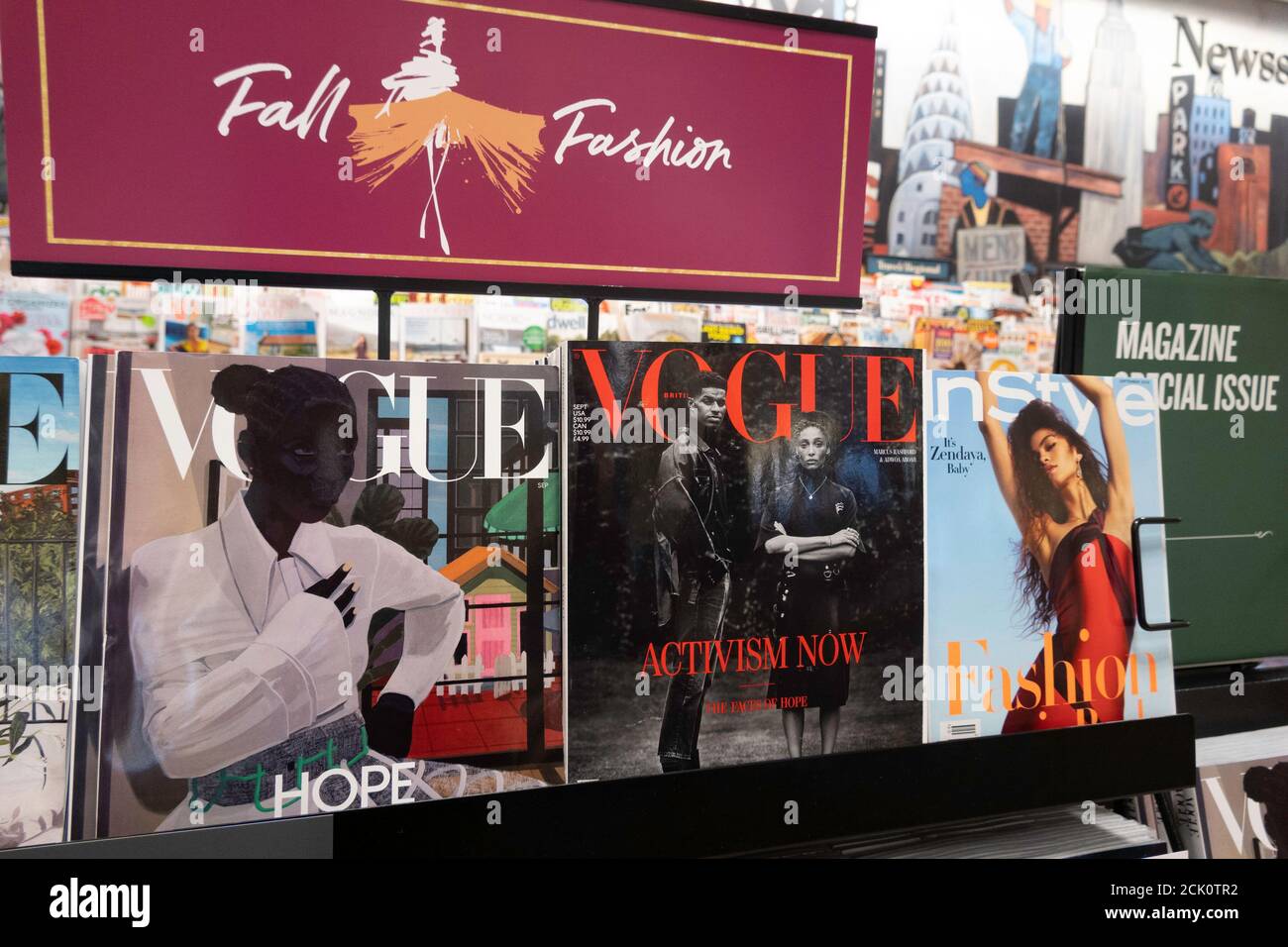 Magazine Stand Featuring Magazine Covers, NYC, USA Stock Photo Alamy
