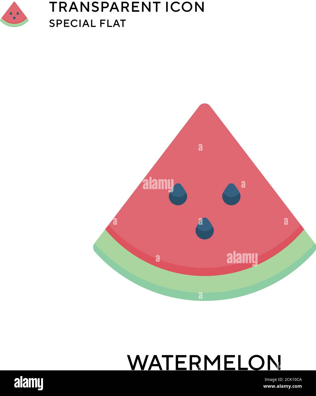 Watermelon vector icon. Flat style illustration. EPS 10 vector Stock ...