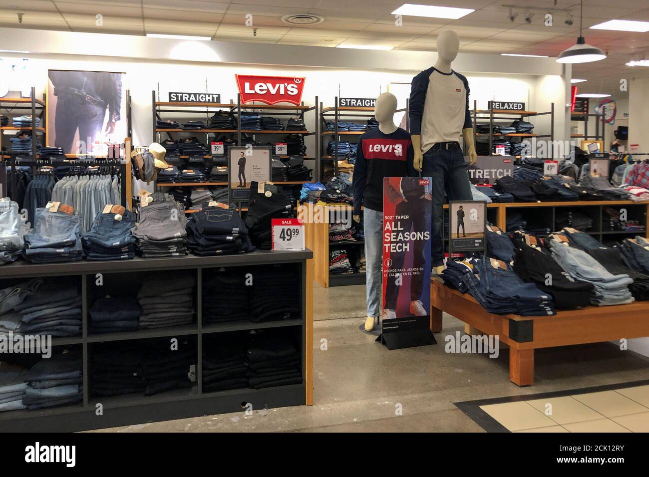 Levi's men clothing is pictured inside a JC Penney store in Oceanside,  California, ., July 31, 2019. Picture taken July 31, 2019. REUTERS/Mike  Blake Stock Photo - Alamy