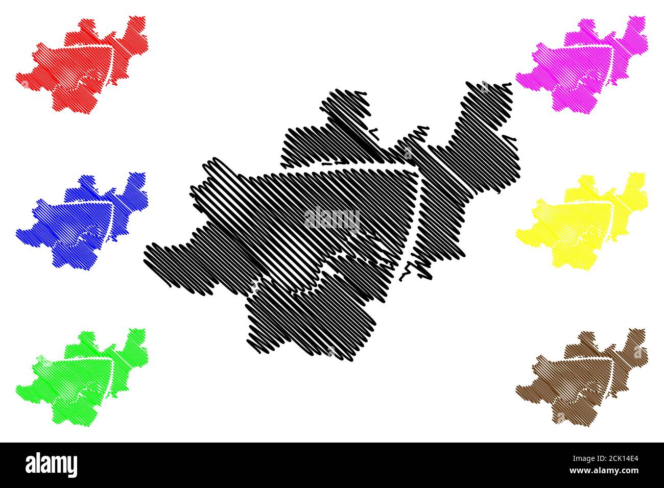 Hai Duong City Socialist Republic Of Vietnam Map Vector Illustration