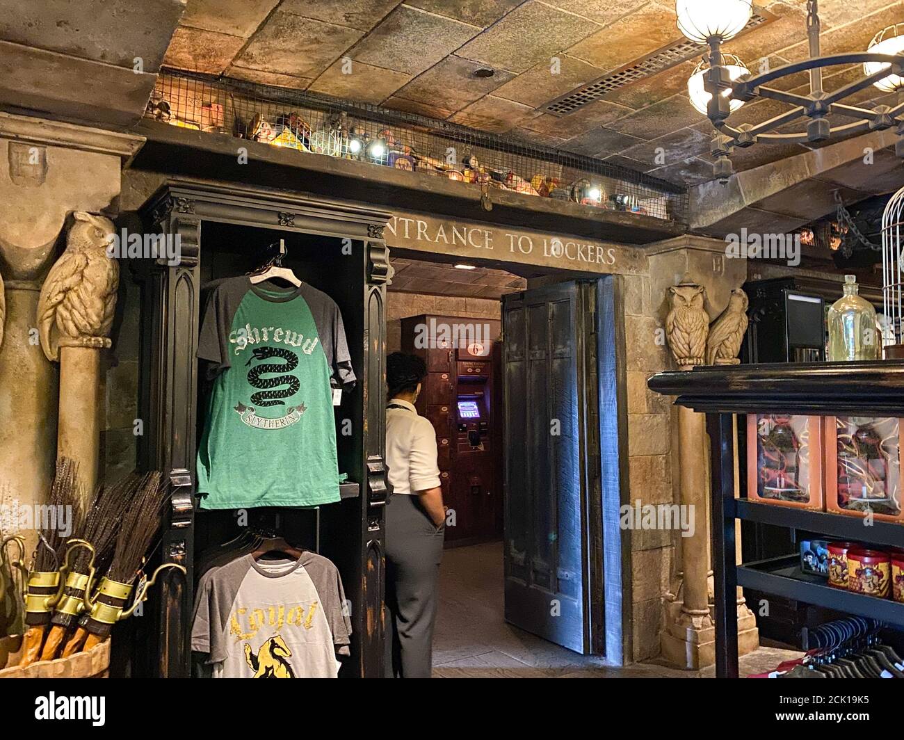 Orlando,FL/USA-8/30/20: The lockers outside Harry Potter and the