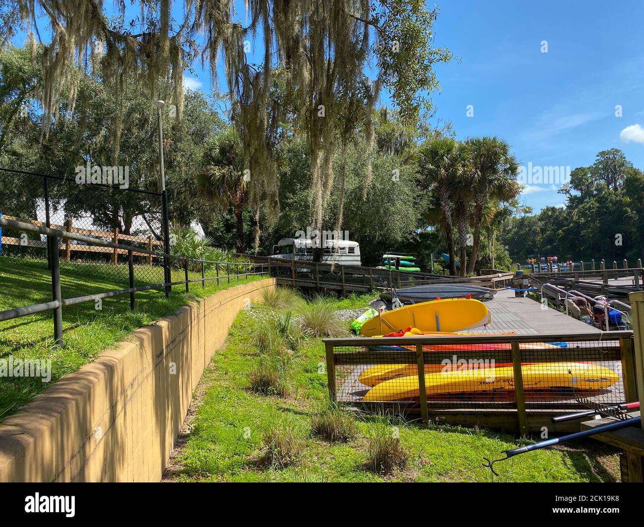 Dunnellon, FL/USA 9/2/20 Kayaks for rent at KP Hole County park on