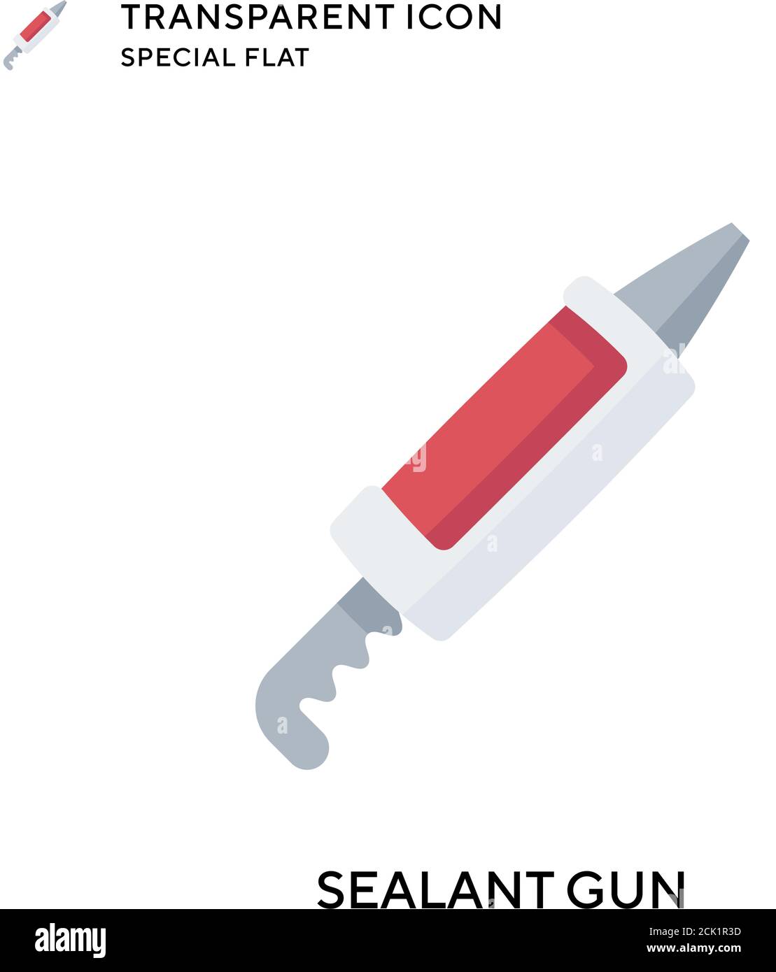 Sealant gun vector icon. Flat style illustration. EPS 10 vector Stock ...