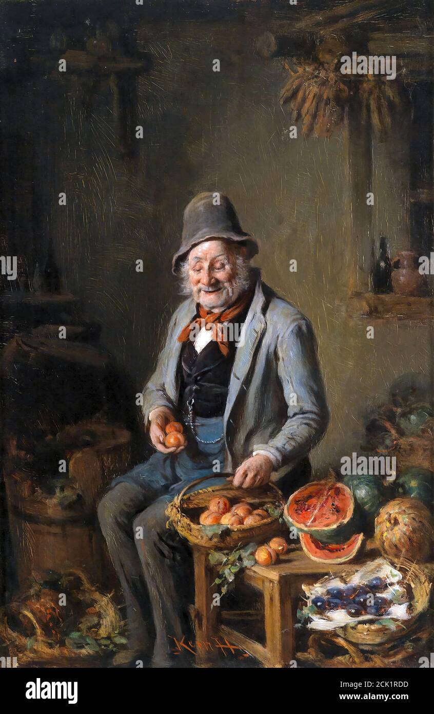 Kern Hermann - the Fruiterer - Hungarian School - 19th Century Stock ...