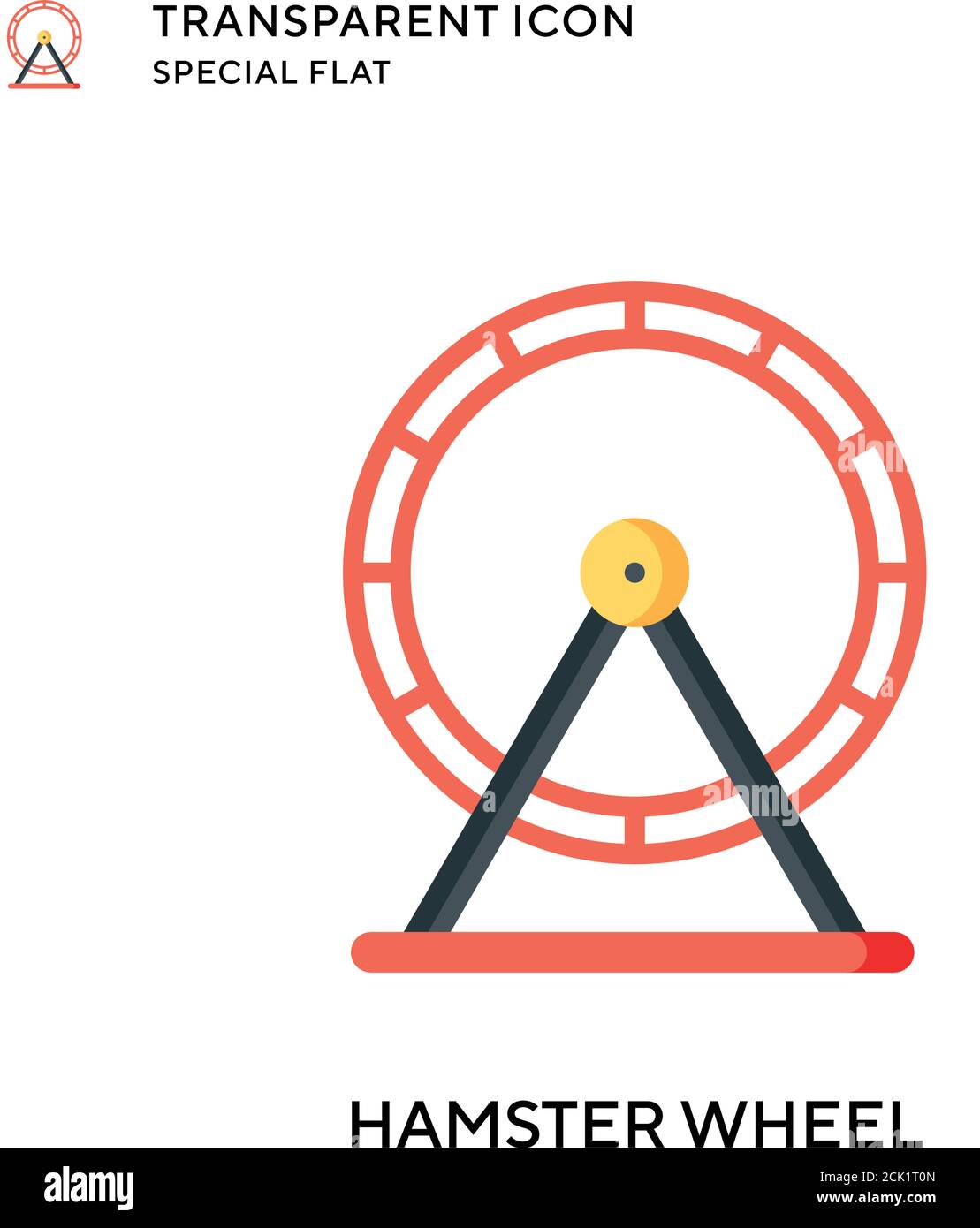 Hamster wheel vector icon. Flat style illustration. EPS 10 vector. Stock Vector
