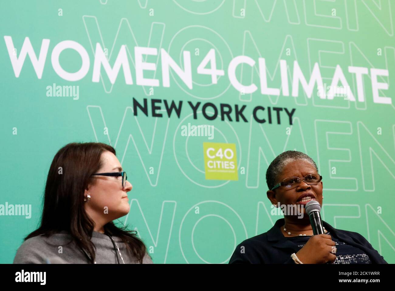 Durban Mayor Zandile Gumede speaks during the C40 Cities Women4Climate event in New York City, U.S., March 15, 2017. REUTERS/Brendan McDermid Stock Photo