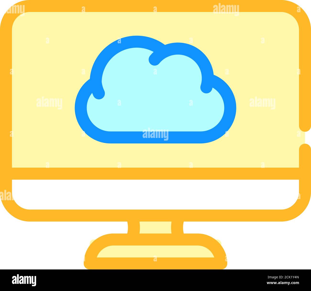 computer files cloud storage color icon vector illustration Stock ...
