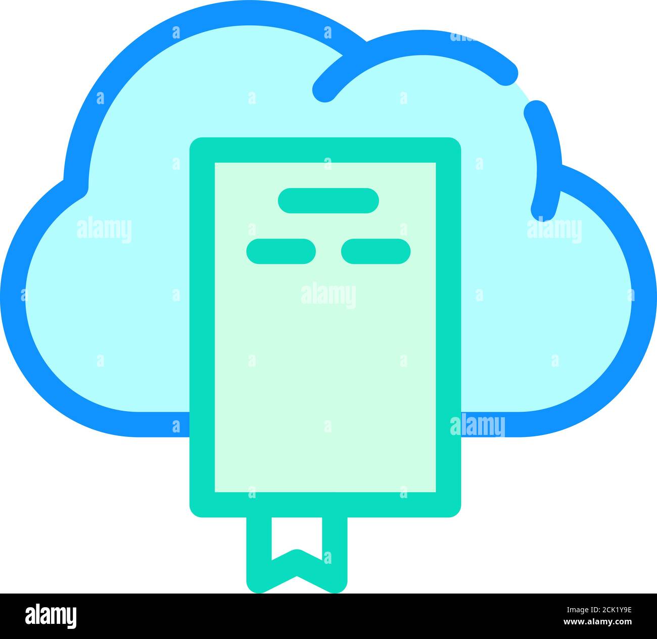 document cloud storage color icon vector illustration Stock Vector ...