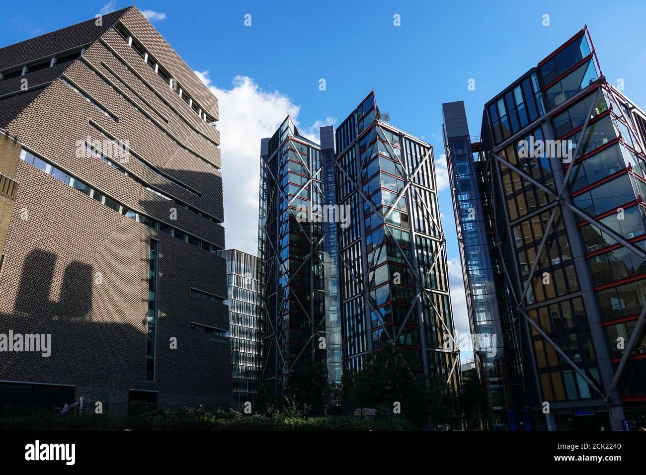 The Viewing Level at Tate Modern and the Neo Bankside luxury residential flats in London England United Kingdom UK Stock Photo