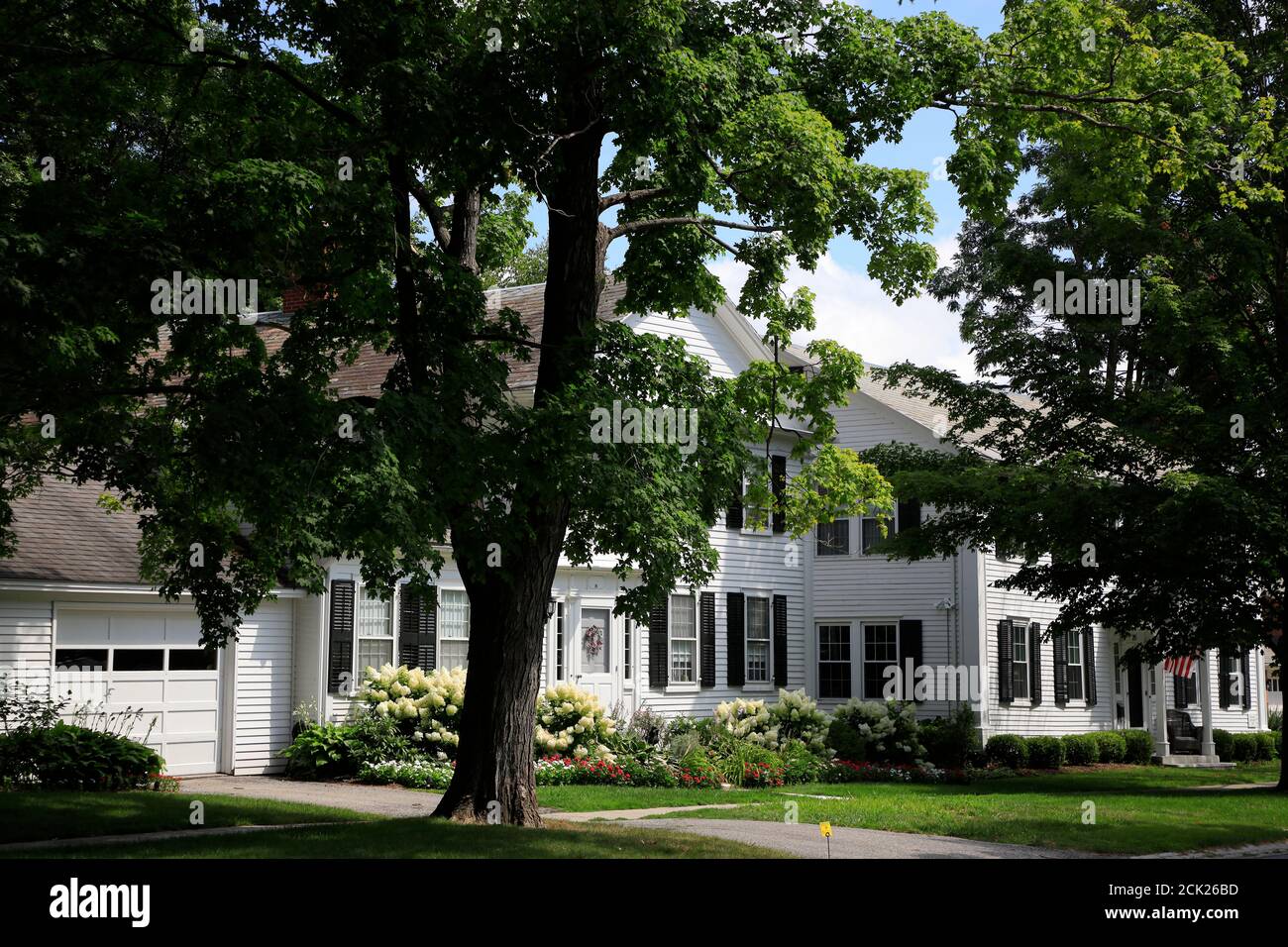 Colonial houses in Old Bennington.Bennington.Vermont.USA Stock Photo