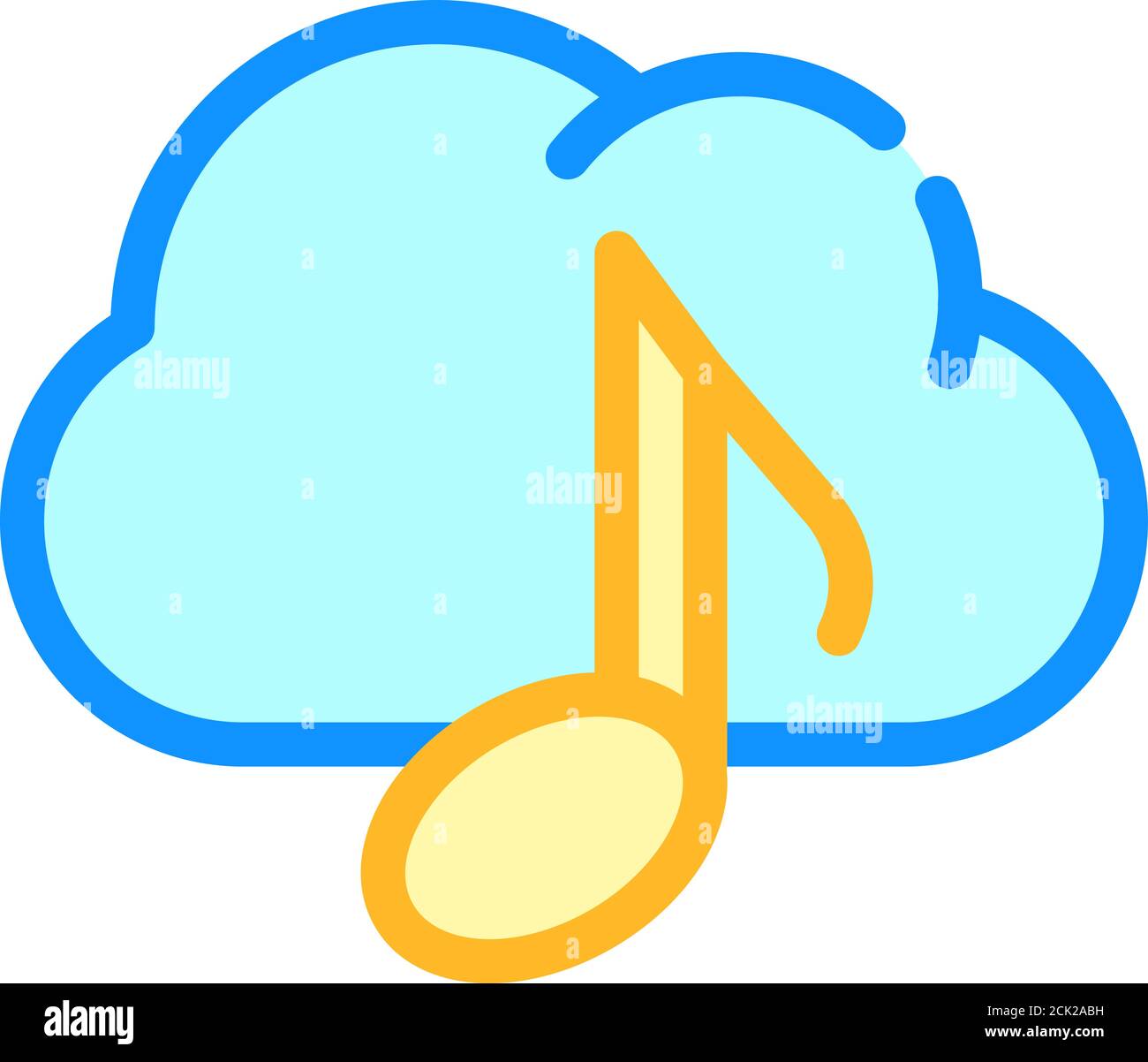 music cloud storage color icon vector illustration Stock Vector Image ...