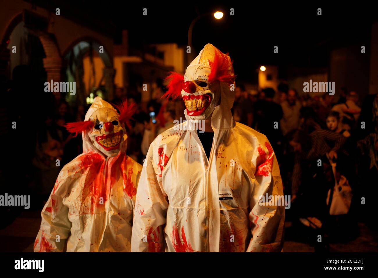 Halloween Like Tradition In Spain - People dressed up in Halloween costumes take part in "Noche del Terror" (Horror night) during Halloween Halloween Like Tradition In Spain - People dressed up in Halloween costumes take part in "Noche del Terror" (Horror night) during Halloween