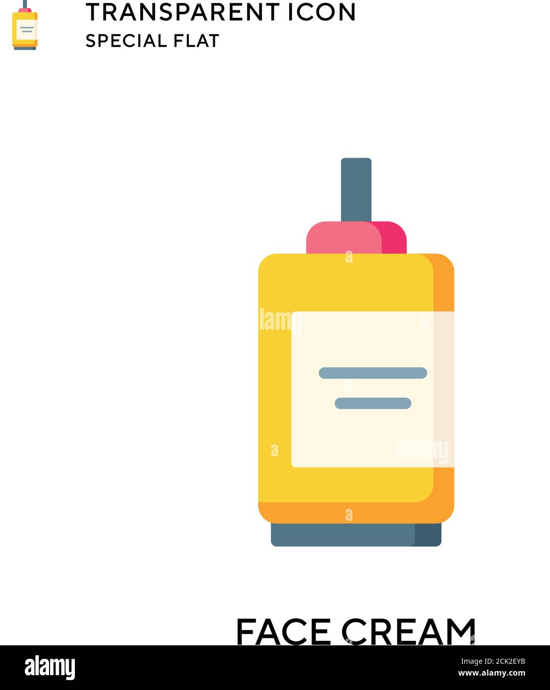 Face cream vector icon. Flat style illustration. EPS 10 vector Stock ...