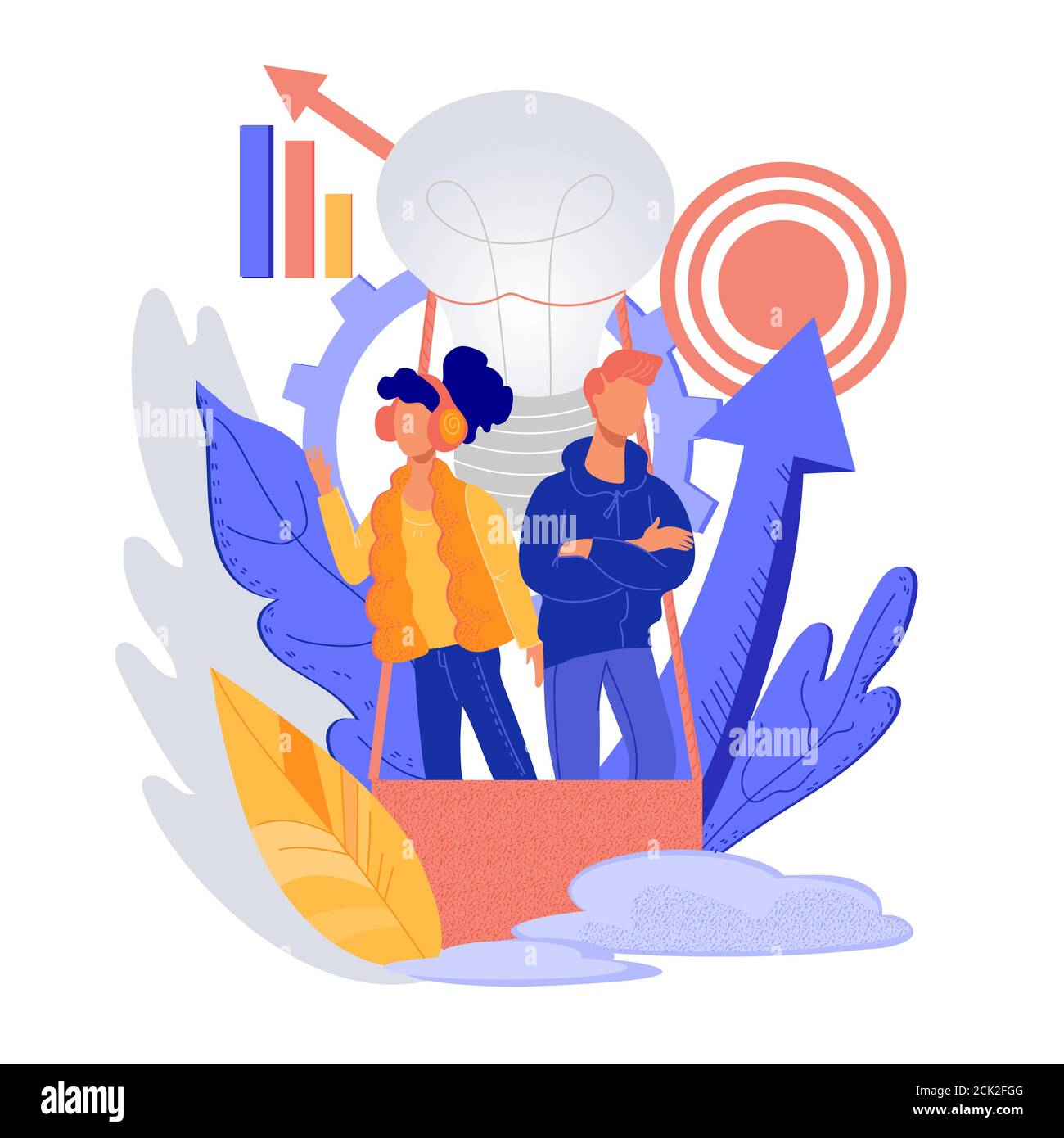 Business successful start up team, creative idea.  Stock Vector