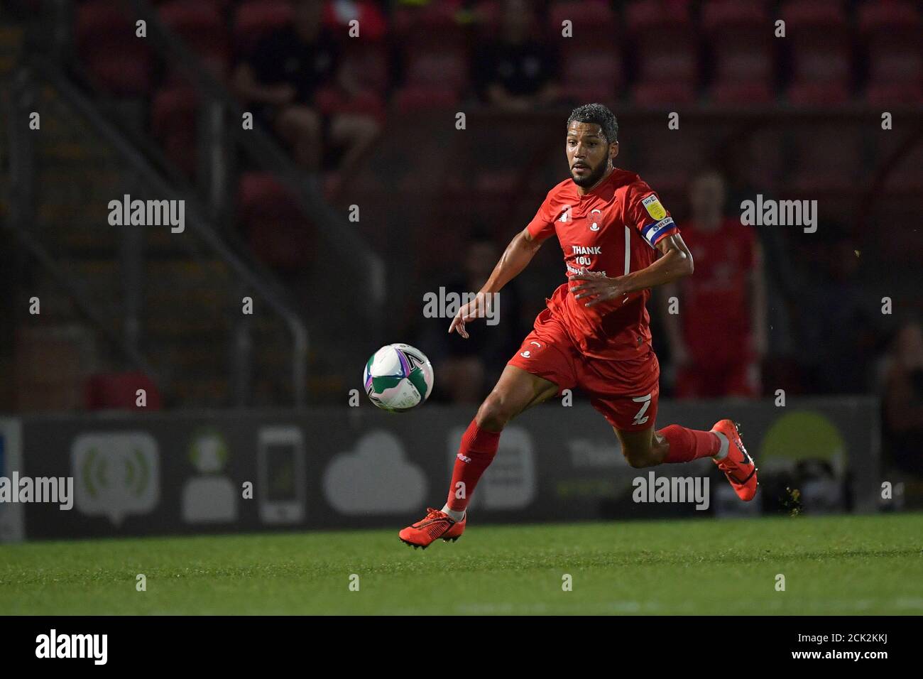 London, UK. 15th Sep, 2020. Jobi McAnuff of Leyton Orient during the Carabao Cup second round match between Leyton Orient and Plymouth Argyle at the Matchroom Stadium, London, England on 15 September 2020. Photo by Vince Mignott/PRiME Media Images. Credit: PRiME Media Images/Alamy Live News Stock Photo