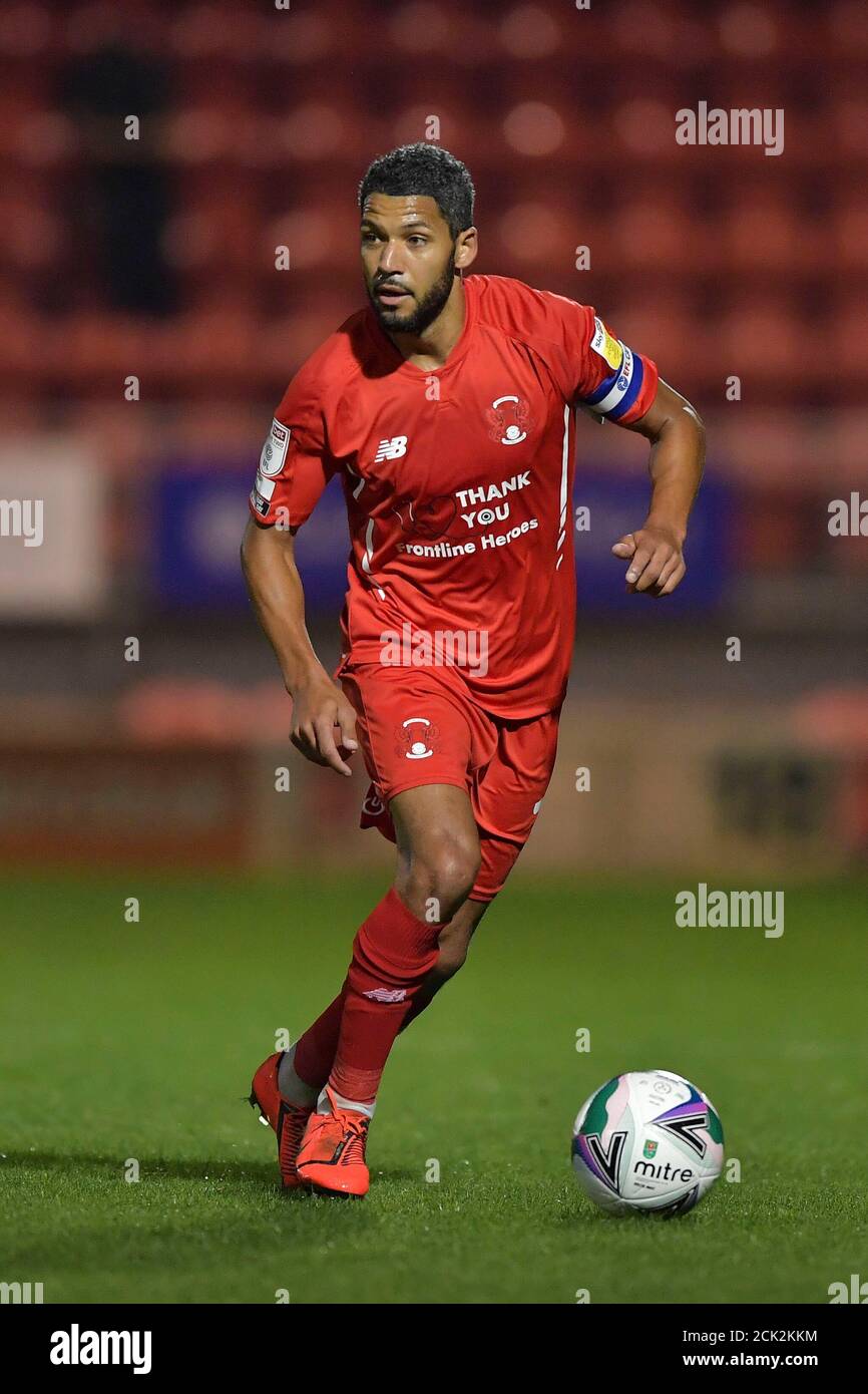 London, UK. 15th Sep, 2020. Jobi McAnuff of Leyton Orient during the Carabao Cup second round match between Leyton Orient and Plymouth Argyle at the Matchroom Stadium, London, England on 15 September 2020. Photo by Vince Mignott/PRiME Media Images. Credit: PRiME Media Images/Alamy Live News Stock Photo