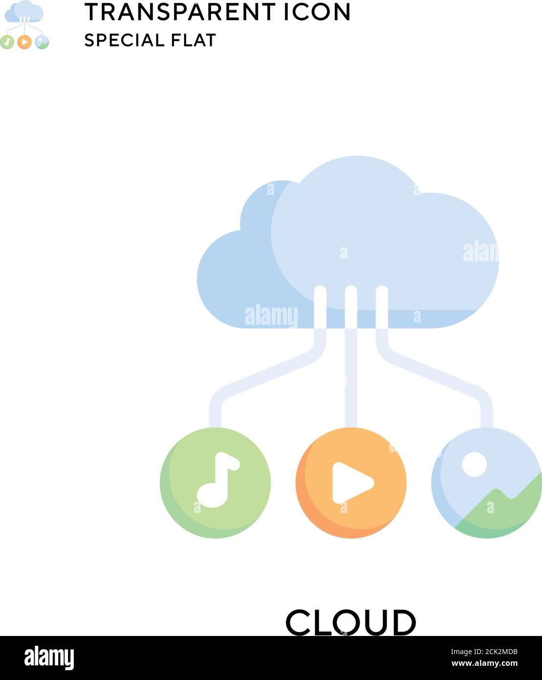 Cloud vector icon. Flat style illustration. EPS 10 vector Stock Vector ...