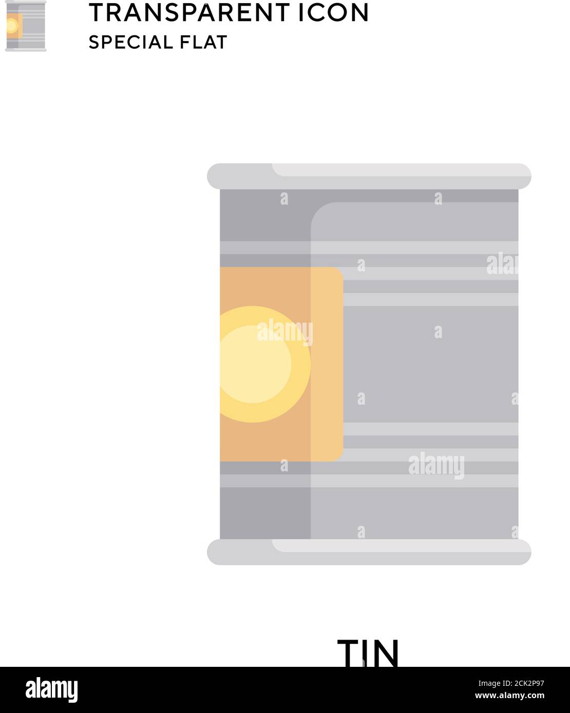 Tin vector icon. Flat style illustration. EPS 10 vector. Stock Vector