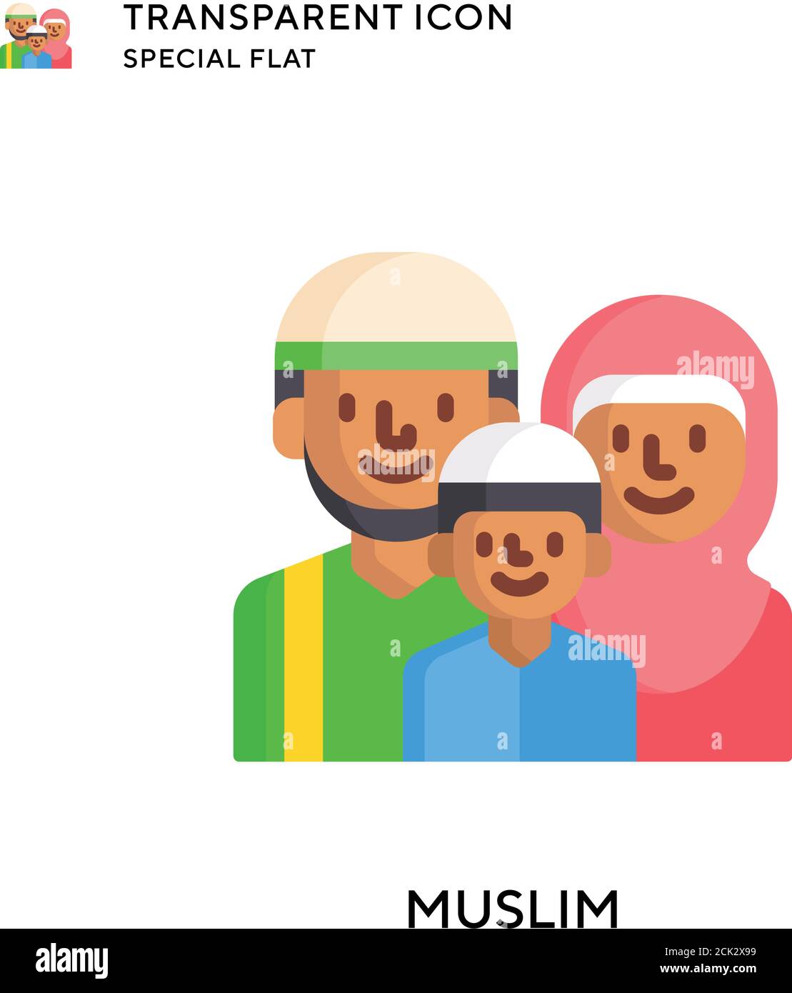 Muslim vector icon. Flat style illustration. EPS 10 vector Stock Vector ...