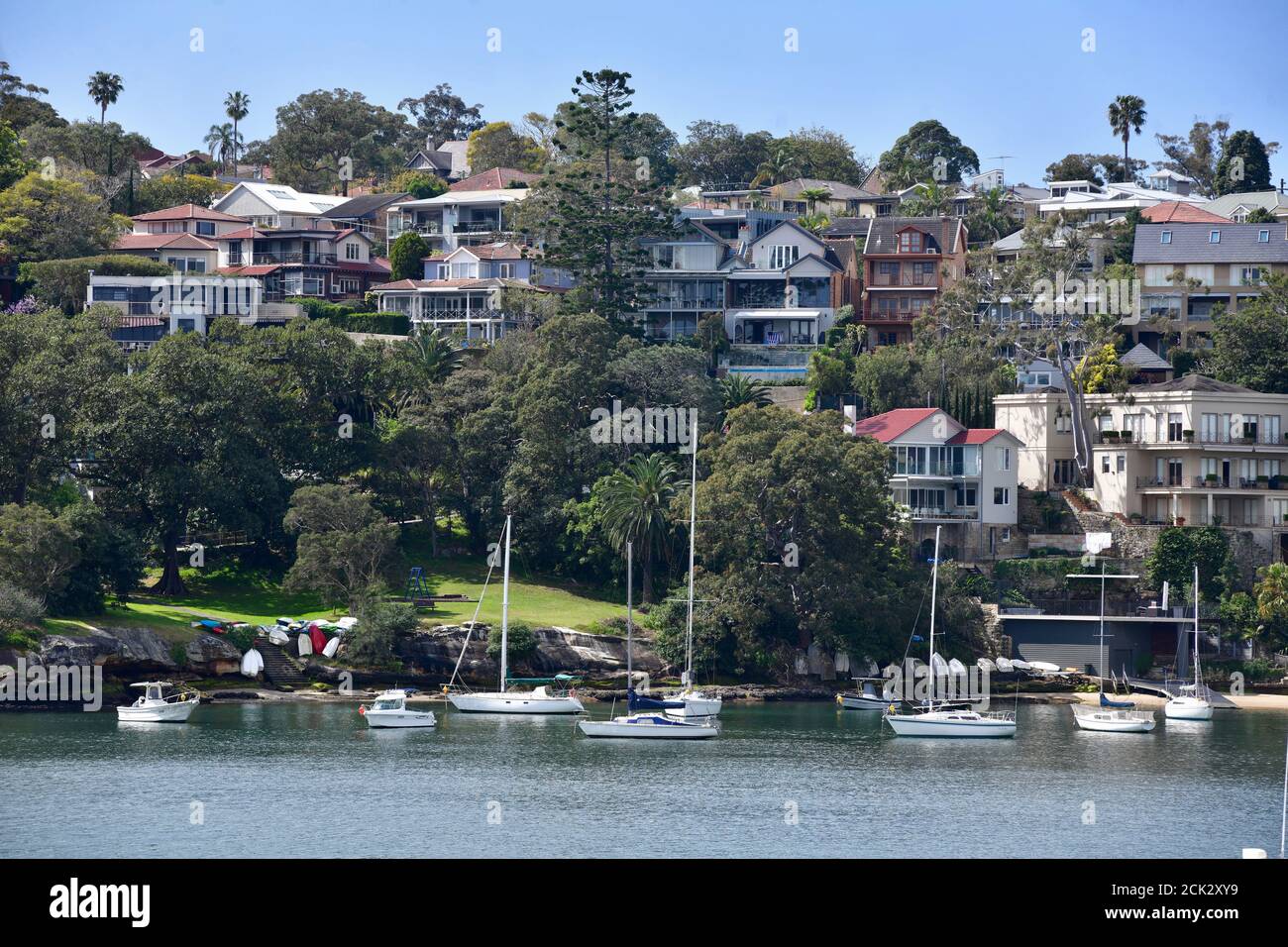 A view of the suburb of Lane Cove as seen from Woolwich in Sydney,  Australia Stock Photo - Alamy