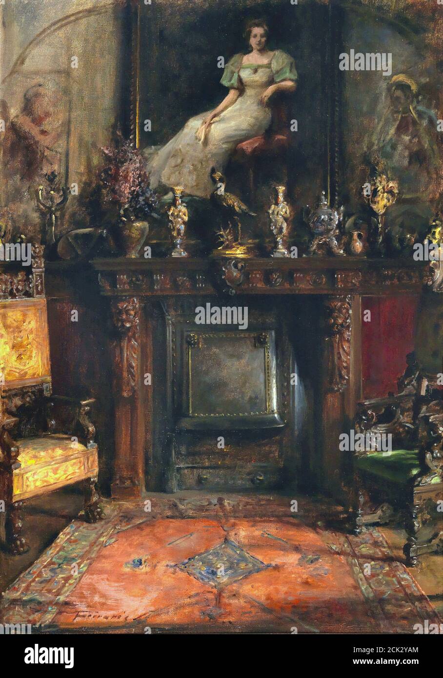 19th Century Interior Painting High Resolution Stock Photography and